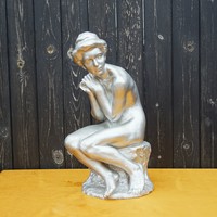 Antique female nude sculpture by sculptor Adorján Horváth