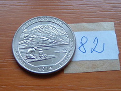 USA 25 CENT 1/4 DOLLÁR 2014 D (Great Sand Dunes) Réz-nikkellel futtatott réz, G. Washington 82.