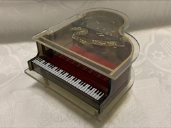 Vintage Japán Sankyo music box, zenélő zongora “Love story” zenéjével Aladino felhasználónak