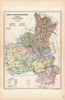 Bereg és Ugocsa vármegye térkép 1904 (3), megye, Nagy - Magyarország, eredeti, Kogutowicz, atlasz