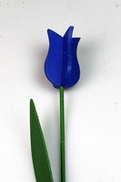 Blue tulips flower decoration made of wood