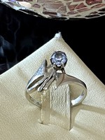 Csodás ezüst gyűrű Akvamarin kővel