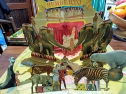 Retro souvenir , üdvözlőkönyv Humberto cirkusz .