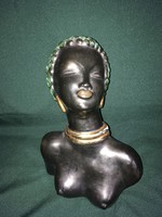 Sweaty margit nude ebony girl with ceramic bust