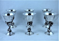 Magical antique silver cup set, Spanish, ca. 1940 !!!