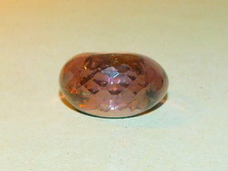 Faceted polished Murano glass crystal ring 7