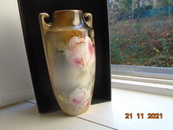 1908  Kézzel festett Szecessziós angol váza   DIXONIAN ROSE Reg.Nr=682359