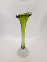 Skandináv zöld üveg váza