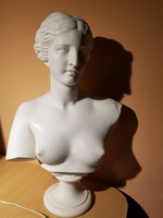 Vénusz görög istennő mellszobra /Afrodité/ alabástrom