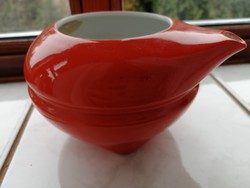 Red zsolnay art deco coffee spout / jug / findsa without handle _ weddings