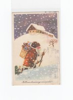 Karácsonyi képeslap "UTASELLÁTÓ" Télapós