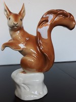 Óriás  Royal dux porcelán mókus, 24 cm