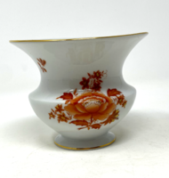 Small size Herend orange colored nanking bouquet patterned vase -cz