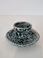 K.Kende judit ceramic cup + saucer - collectible piece