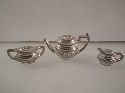 Silver-plated - 3 pieces - solid - 8 dkg - English - old - miniature - 5 x 2 cm - 3.5 x 1.5 cm new