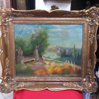 Xix. Century, authentic late baroque, signed oil on canvas painting.