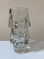 Retro cseh üveg váza