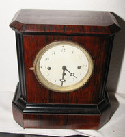 Antique wooden fireplace clock