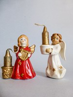 2 darab karácsonyi gyertyatartó,angyalka figura,karácsonyi dísz