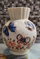Zsolnay pillangós egyedi kézzel festett váza