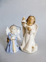 2 darab karácsonyi csengő,porcelán angyalka figura