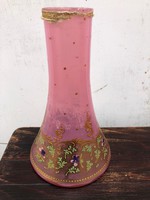 23 Cm. Old Czech glass vase