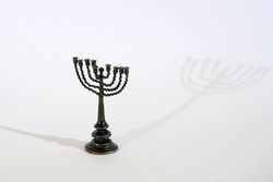 Silver mini hanukia 4.8cm menorah hanukai menorah eight-pointed candle holder for hanukkah