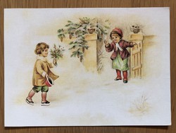 Karácsonyi képeslap - Köhlerné Molnár Katalin grafika