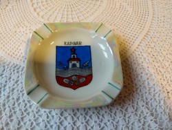 Ashtray with gate castle coat of arms, unterweissbach porcelain ...