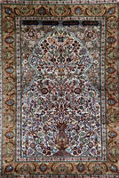 Isfahan silk wool Iranian handmade rug