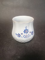 Retro blue floral Zsolnay belly mug - ep