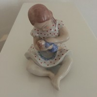 Drasche kislány babával, ritka dekor