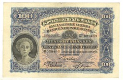 100 frank francs franken 1926 Svájc