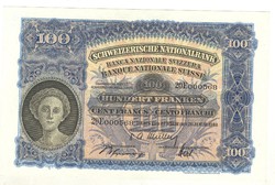 100 frank francs franken 1949 Svájc
