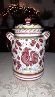Gmundner, holder with ceramic lid for rooster