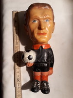 Old rubber soccer goalie figure
