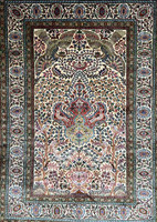 Isfahan selyem-gyapjú iráni kézi szőnyeg