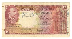 20 escudo escudos 1938 Portugália Ritka