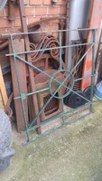 Antique art railing or window well cover wrought iron iron frame industrial not cast iron vintage