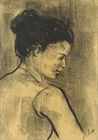 1G884 XX. századi magyar festő : Női portré