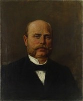 1G862 XIX. századi festő : Antik biedermeier férfi portré