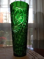 Ajka kristály zöld váza