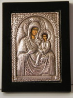 Ezüst (950) bizánci ikon certifikációval (hadria reszere)