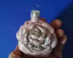 Rózsa alakú üveg karácsonyfadísz