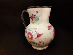Antique zsolnay hard pottery, faience, early jug was made around 1870