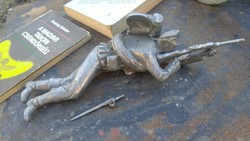 Magyar  I.vhs Emlék tárgy ritkaság Ágyú Katona szurony és puska gyűjteménybe