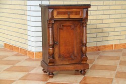 Old German carved marble bedside table