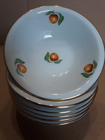 6 db Alföldi porcelán salátás / kompótos tál almás mintával
