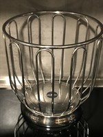 Alessi stainless steel fruit basket, 22 cm high