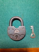 Antique wrought iron padlock.